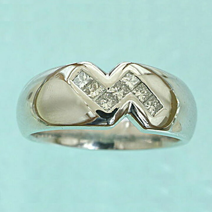 楽天市場】Pt ダイヤモンド ファッションリング 幅広（0.3ct） 自慢 