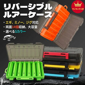 【楽天ランキング入賞】 ルアーケース リバーシブルケース ルアー 収納ケース 両面収納ケース ルアー収納ケース ケース 持ち運ぶ 便利 収納力 14個 両面収納 丸洗い 収納スペース広い 釣り 釣具 釣り用品 フィッシング