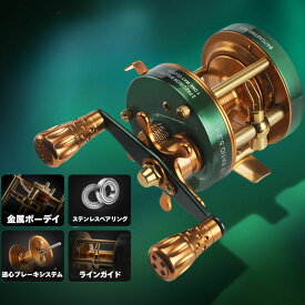 【送料無料】 ベイトリール ビッグベイトリール フィッシング ベイト リール 大型両軸リール 釣り 大物狙い 大物 ビッグベイトリール 右ハンドル 左ハンドル ドラグ力10KG 釣り具 釣り用品 スロージギング ロックフィッシュ タイラバ