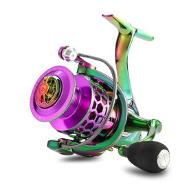 【訳あり・在庫限り】 スピニングリール 6000番 レインボー 大型リール 最大ドラグ力10kg 金属スプール ハンドル左右交換 逆転レバー 海釣り 磯釣り 防波堤 投げ釣り ショアジギング 青物 初心者 釣り具 アウトレット