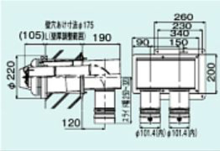 楽天市場】【FFTL-10-200B】 《TKF》 リンナイ 2本管直出給排気筒 