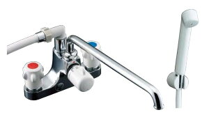 【BF-M607H-GA】 《TKF》 リクシル ホールインワン専用浴槽水栓 浴槽・洗い場兼用 2ハンドル(一時止水) ωη0