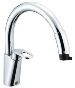 【SF-HM451SYXU】 《TKF》 リクシル ワンホールタイプ ハンドシャワー シングルレバー グースネック(エコハンドル) ωη0