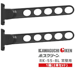 ★ポイント5倍★【土日祝発送可】【全国送料無料】川口技研 RK-55-BL 1箱(2本入) ブラック 窓壁用ホスクリーン RK55型 物干し 洗濯 屋外 ベランダ 壁付け 2本セット【神奈川倉庫発送】
