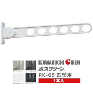 ★ポイント5倍★【送料無料】川口技研 RK-65 / 1本単位(ST・DB・PW・BL) 窓壁用物干 ホスクリーン 4段階角度調整 ロングアームタイプ アーム長さ650mm ※取寄せ品※