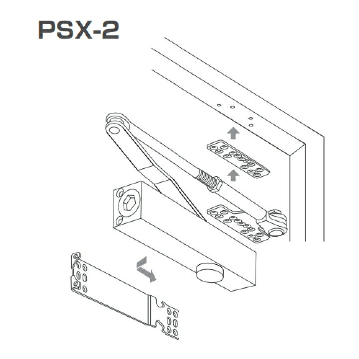 楽天市場】【送料無料】ニュースター PSX-2 取替用ドアクローザ 