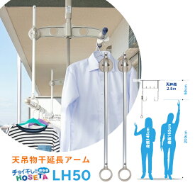 【全国送料無料】【土日祝発送可】タカラ産業 補助アーム LH50(NEW) チョイ干しホセタシリーズ 補助物干 高さ調節 天吊物干用 2本1組 耐荷重15kg 物干し 延長【神奈川倉庫発送】
