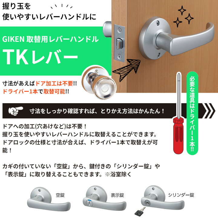 楽天市場】【土日祝発送可】【全国送料無料】川口技研 TKレバー 表示錠  
