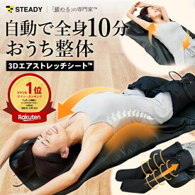 3Dエアストレッチシート【緩めるの専門家 / 柔道整復師推奨 / 10分寝るだけ全自動×全身 / 温熱】マッサージ機 マッサージシート 寝ながら 首 肩 腰 フットマッサージャー 整体マット STEADY ステディ ST155
