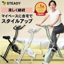 【◆マラソン 全品P10倍※エントリー必須】フィットネスバイク 静音 折りたたみ 小型 ルームバイク 独自開発の非接触式airホイール 負荷16段階 室内 ダイエット トレーニング スピンバイク エアロバイク 専用モニター 【1年保証】STEADY ST102
