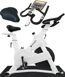 �X�s���o�C�N Pro �É� 13kg�z�C�[�� �ƒ�p �t�B�b�g�l�X�o�C�N �G�A���o�C�N Zwift Kinomap �Ή� Bluetooth �ڑ��g���[�j���O �؃g�� ���� ���ג��� ������ �A��120���y1�N�ۏ؁zSTEADY ST142