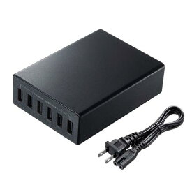 エスコ (ESCO) [ 6ポート] USB充電器(高耐久/ブラック) EA764A-221