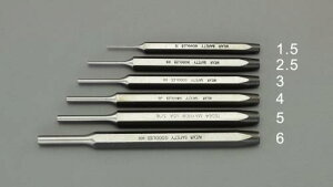 エスコ (ESCO) EA572MG-5 3/16"(4.76mm)x133mm 平行ピンポンチ EA572MG-5 【3本セット】