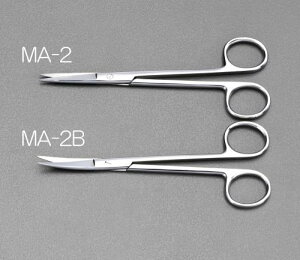 エスコ (ESCO) EA540MA-2B 145mm はさみ・精密(反り刃・ステンレス製) EA540MA-2B 【5丁セット】