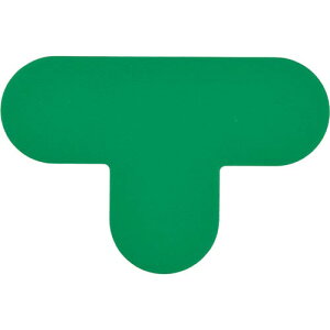緑十字 路面表示ステッカー T型 緑 QCT-G 100×150mm 10枚組 PVC ( 403021 ) (株)日本緑十字社