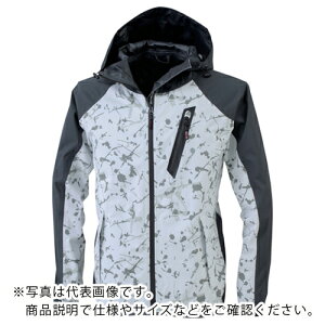 XEBEC レインウェア上下セット 迷彩シルバー ( 32001-222-SS ) (株)ジーベック