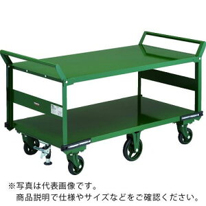 TRUSCO 鋼鉄製運搬車 1400X750 両袖2段型 鋳物6輪車 ストッパー付 OH-1L2W-6S ( OH1L2W6S ) トラスコ中山(株)