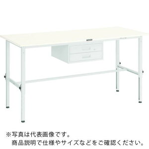 TRUSCO 軽荷重作業台高さ調節式(150kg)AEM型 900X600XH650~950 2段引出付 グリーン色 ( RAEM-0960F2 ) トラスコ中山(株)