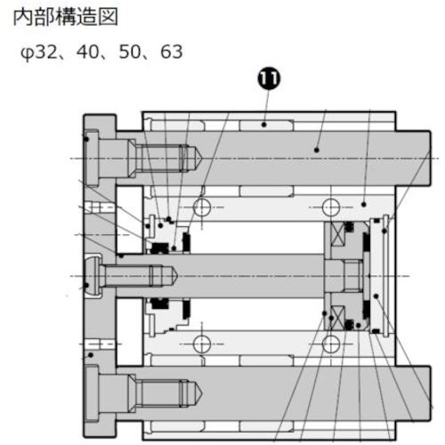 CKD ガイド付シリンダ すべり軸受 STG-M-32-