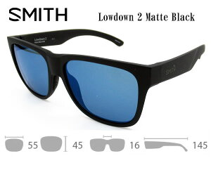 SMITH �X�~�X Lowdown2 ���[�_�E��2 �N���}�|�b�v�Ό� �i�t���[���J���[�FMatte Black�A�����Y�J���[�F�u���[�~���[�jChromaPop Polarized Mirror�@�t�B�b�V���O