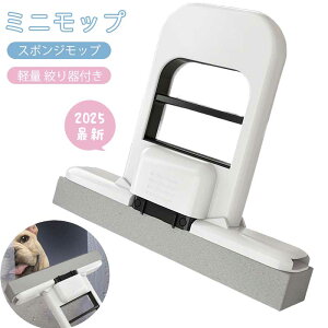 【2025最新】ミニモップ スポンジモップ 折りたたみ クリーニング ハンズフリー 水拭き 乾拭き 超吸収性 軽量 絞り器付き 手洗い不要 取替え可 乾湿両用 コンパクト ガラスクリーニング用 壁