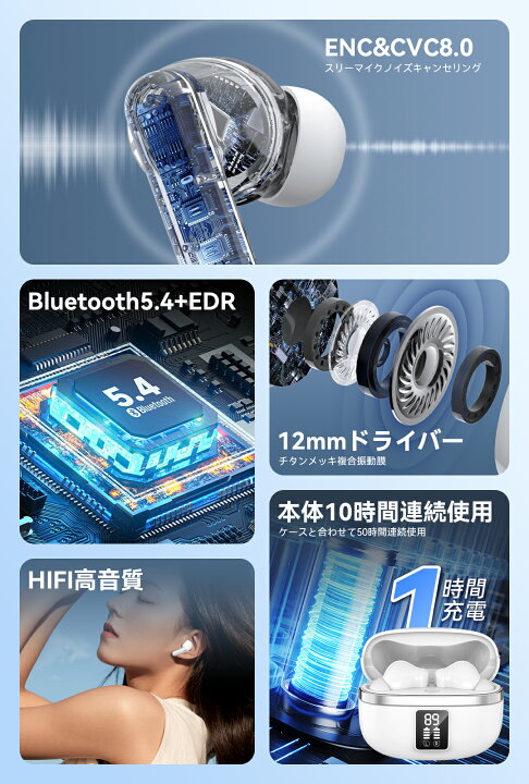 楽天市場】「最新音質重視進化版」 ワイヤレスイヤホン ワイヤレス 
