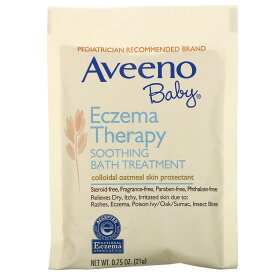 AVEENO　ベビー Eczema Therapy 症状を緩和するバストリートメント 無香料 5バスパック 3.75オンス(106 g)