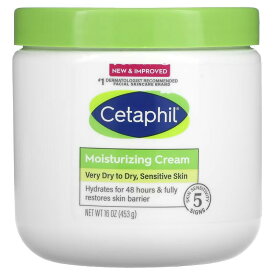 Cetaphil, 保湿クリーム、乾燥肌用、敏感肌用、16オンス（453g）