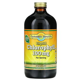 Dynamic Health　液体クロロフィル、天然スペアミント、100 mg、16 fl oz (473 ml)
