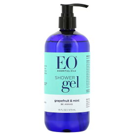 EO Products, 活性化シャワージェル, グレープフルーツ＆ミント, 16液量オンス（473 ml）