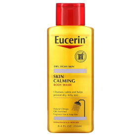 Eucerin　スキンカーミングボディウォッシュ、無香料、8.4液体オンス（250 ml）