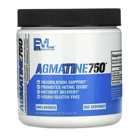 EVLution Nutrition　Agmatine750（アグマチン750） 無香料 75g（2.65オンス）