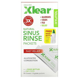 Xlear　ナチュラル サイナスリンス パック　即効性　50包　1包6g