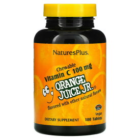 NaturesPlus　Orange Juice Jr.（オレンジジュースジュニア）、ビタミンCサプリメント、100mg、タブレット180粒