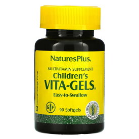 NaturesPlus　子ども用Vita-Gels（ビタジェル）、マルチビタミンサプリメント、天然オレンジ、ソフトジェル90粒