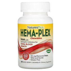 NaturesPlus　Hema-Plex、ミックスベリー、60チュアブル錠