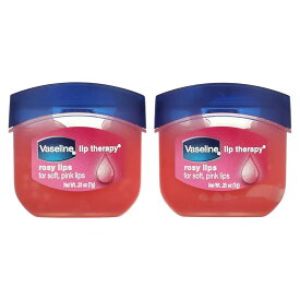 Vaseline　Lip Therapy（リップセラピー）、ロージーリップ、2個、各7g（0.25オンス）