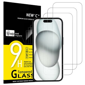 NEW'C 3 KXtB iPhone 16 p/ iPhone 15 p/ iPhone 15 Pro p ( 6.1 C`) KXtیtB ȂAϋv9HdxACAȂ