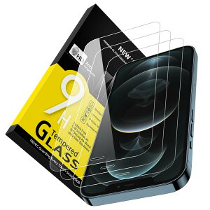 NEW'C 3�� �K���X�t�B���� iPhone 12 Pro Max (6.7�C���`) �p�����K���X�t���ی�t�B���� �����Ȃ��A���ϋv9H�d�x�A�C�A�Ȃ�