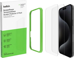 �y2���Z�b�g�zBelkin iPhone 16 Pro Max �K���X�t�B���� Apple���F �K�C�h�t�� �t�B���� �w��h�~ ��U�h�~ �A�C�t�H��16�@Pro�@Max �ی�t�B���� �X�N���b�`�h�~�@2���Z�b�g OVA166fq