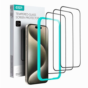 �y3���Z�b�g+�K�C�h�g�zESR iPhone 15 Pro �K���X�t�B���� �����K���X�ی�t�B���� �C�A�[�� 2.5D�J�[�u�G�b�W �t���J�o�[ �d�x9H �ČRMIL�K�i�̕ی� ���ɋ��� iphone15 Pro �t�B�����i6.1 �C���`�j