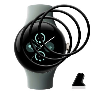 �y3���Z�b�g�z �Ή� Google Pixel Watch 2 / Google Pixel Watch �t�B���� 3�� PET������ �Y�f�@�� �Ή� �s�N�Z�� Watch 2 / Watch �ی�t�B���� 3D�ȖʃJ�o�[ �Ή� Pixel Watch2 / Pixel Watch �t���ی�t�B���� �L�Y�h