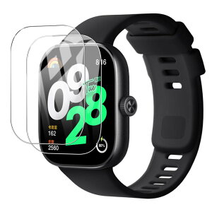LAZIRO�y2024�ŐV�z Xiaomi Redmi Watch 4 ��p �X�N���[���ی�t�B���� (2������) �����K���X �t���ی�t�B���� ����0.33mm 2.5D �d�x9H �S�ʕی� �ώw�� ������ �����ߗ� ���{���Ɏq�f�ލ̗p ��U�h�~��