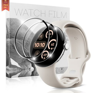 Google Pixel Watch 3 41mm フィルム 2024対応 Sungale Pixel Watch 3 41mm 保護フィルム 柔軟性PMMA製素材 3D曲面保護 液晶 耐指紋 飛散防止 気泡なし 自動修復 画面保護 for -Google Pixel Watch 3 41mm(2枚入り) (非-ガ