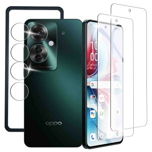 zbseeky OPPO Reno11 A 用 ガラスフィルム【2枚フィルム+2枚レンズ保護+ガイド枠付き】指紋認証対応 日本旭硝子AGC素材 OPPO Reno11 A 用 強化ガラス 保護フィルム 気泡防止 貼り付け簡単 指紋防止 撥
