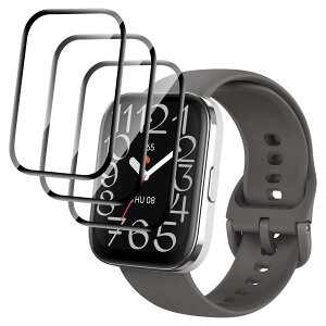 �y3���Z�b�zFor Amazfit Bip 5 Unity �t�B���� Mosasa Amazfit Bip 5 Unity �t�B���� �Ռ��z�� 9H�d�x ��U�h�~ 2.5D���E���h�G�b�W �����z�� �C�A�[�� �����ߗ� �����x