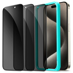ESR for iPhone 15 Pro �v���C�o�V�[�ی�t�B���� iPhone 15 Pro �K���X�t�B���� �`�����h�~ �����K���X�v���C�o�V�[�ی�t�B���� �}�C�N���J�[�u�G�b�W 3������