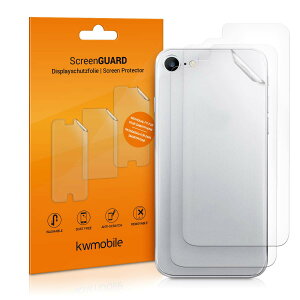 kwmobile Apple iPhone 8 / SE (2020)�Ή� �w�� 3x �ی� �t�B���� - �� �w�� �h�~ �v���e�N�^�[ �Z�b�g �Ή�