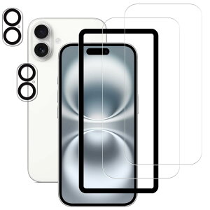 KPNS KXtB iPhone16 Plus p (2)KXtB + (2)JtB + KChgt {Ɏqfލ̗p S یtB KX tB Jی YJo[ Ή