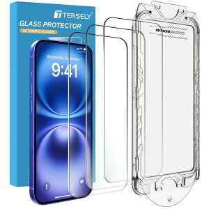 [3 Pack] T Tersely For iphone 16 Plus tB ysȂIbœ\t!z KXtB KX XN[veN^[ dx9H Uh~ Rۍp t Sʕی x Ռz 